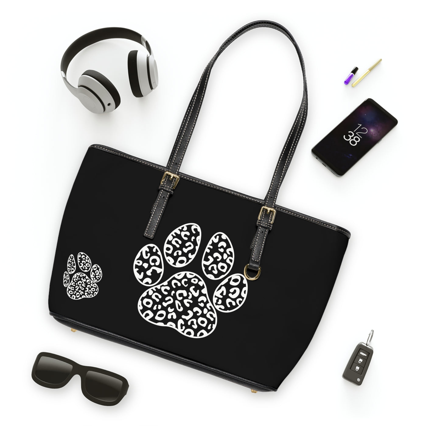 PAWSITIVELY CHIC PU Leather Shoulder Bag