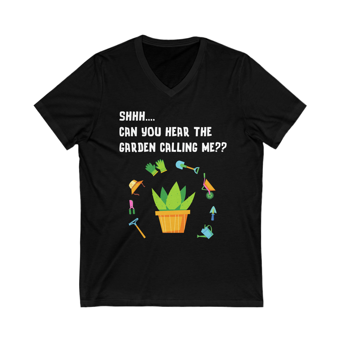 GARDEN WHISPERS Unisex Jersey Short Sleeve V-Neck Tee