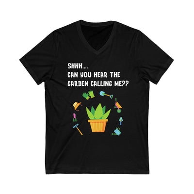 GARDEN WHISPERS Unisex Jersey Short Sleeve V-Neck Tee