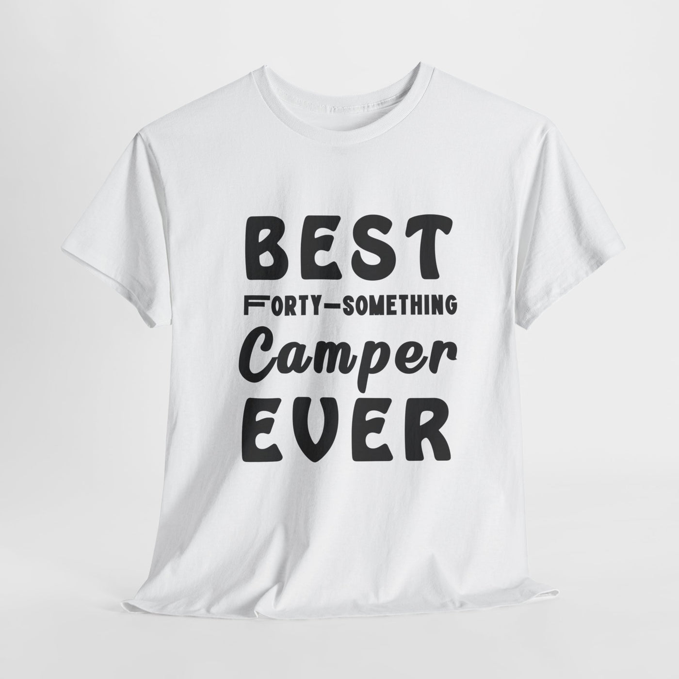 FORTY-SOMETHING CAMPER CHAMPION Unisex Heavy Cotton Tee