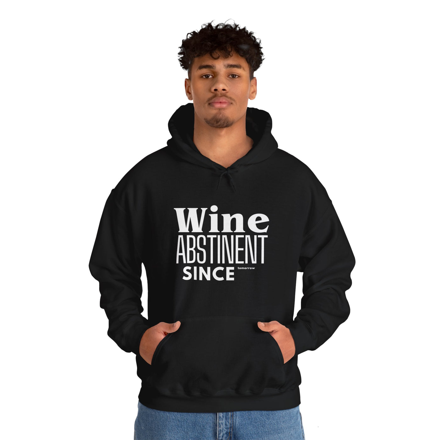 WINE ABSTINENT TOMORROW Unisex Heavy Blend™ Hooded Sweatshirt