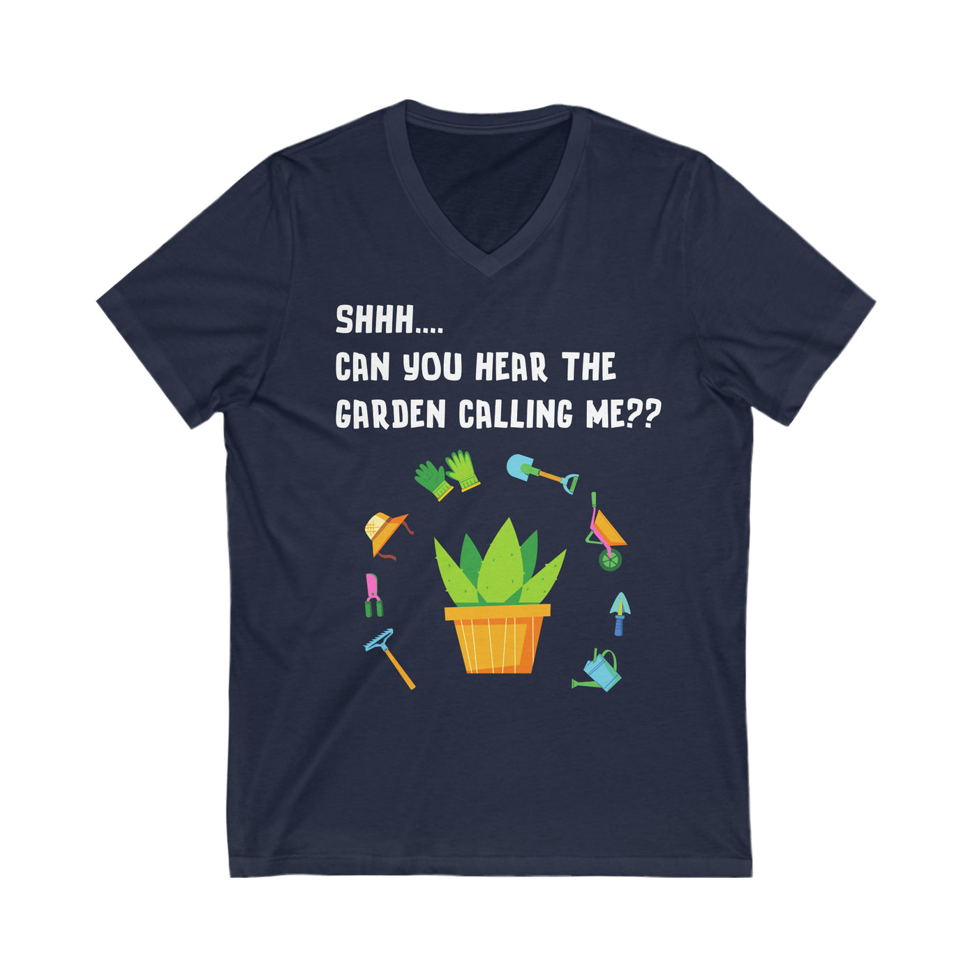 GARDEN WHISPERS Unisex Jersey Short Sleeve V-Neck Tee
