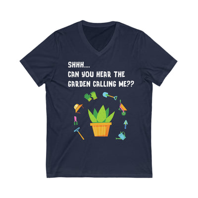 GARDEN WHISPERS Unisex Jersey Short Sleeve V-Neck Tee