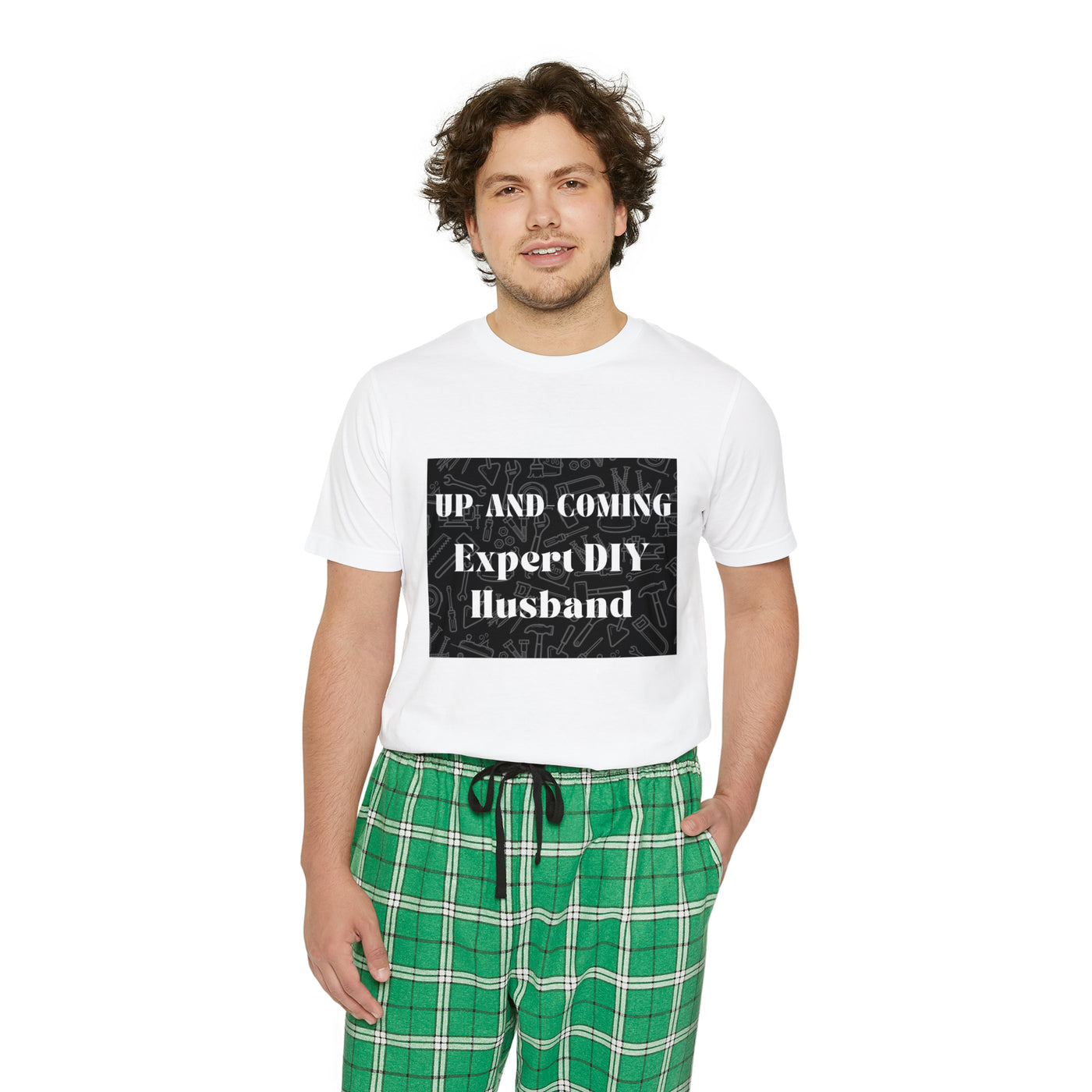UP-AND-COMING EXPERT DIY HUSBAND Men's Short Sleeve Pajama Set