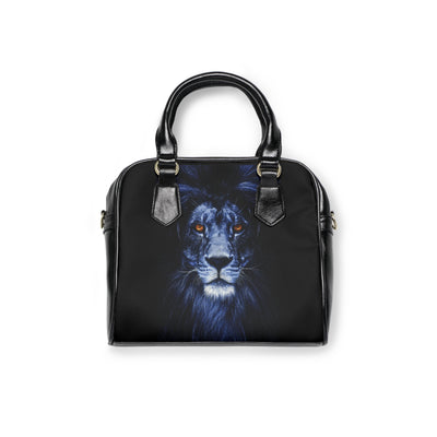 MAJESTIC BLUE LION HEAD Shoulder Handbag