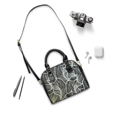 LUXURIOUS LEAF PATTERN Shoulder Handbag