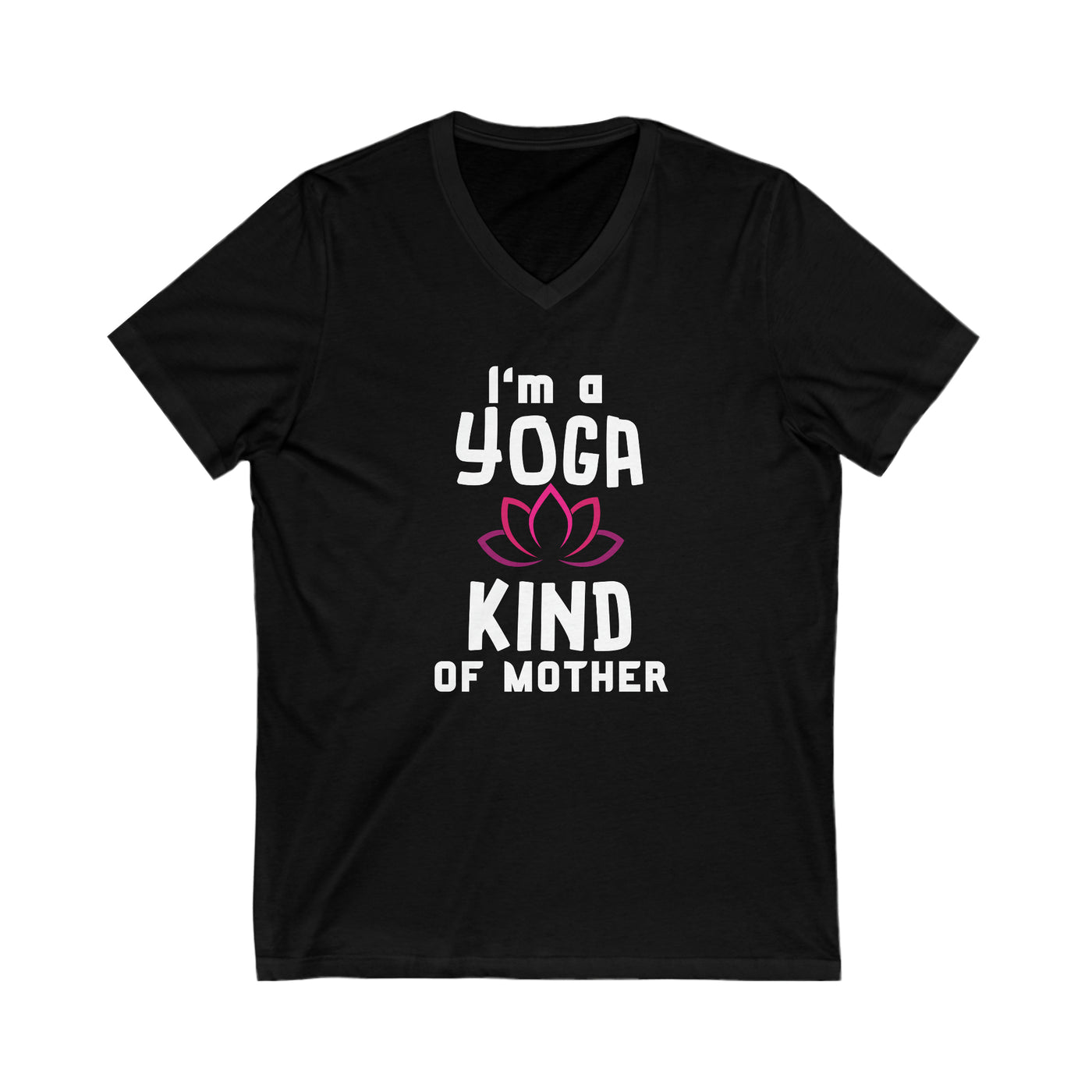 YOGA MOM VIBES Jersey Short Sleeve V-Neck Tee