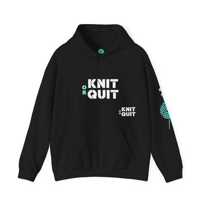 KNIT OR QUIT Unisex Heavy Blend™ Hooded Sweatshirt