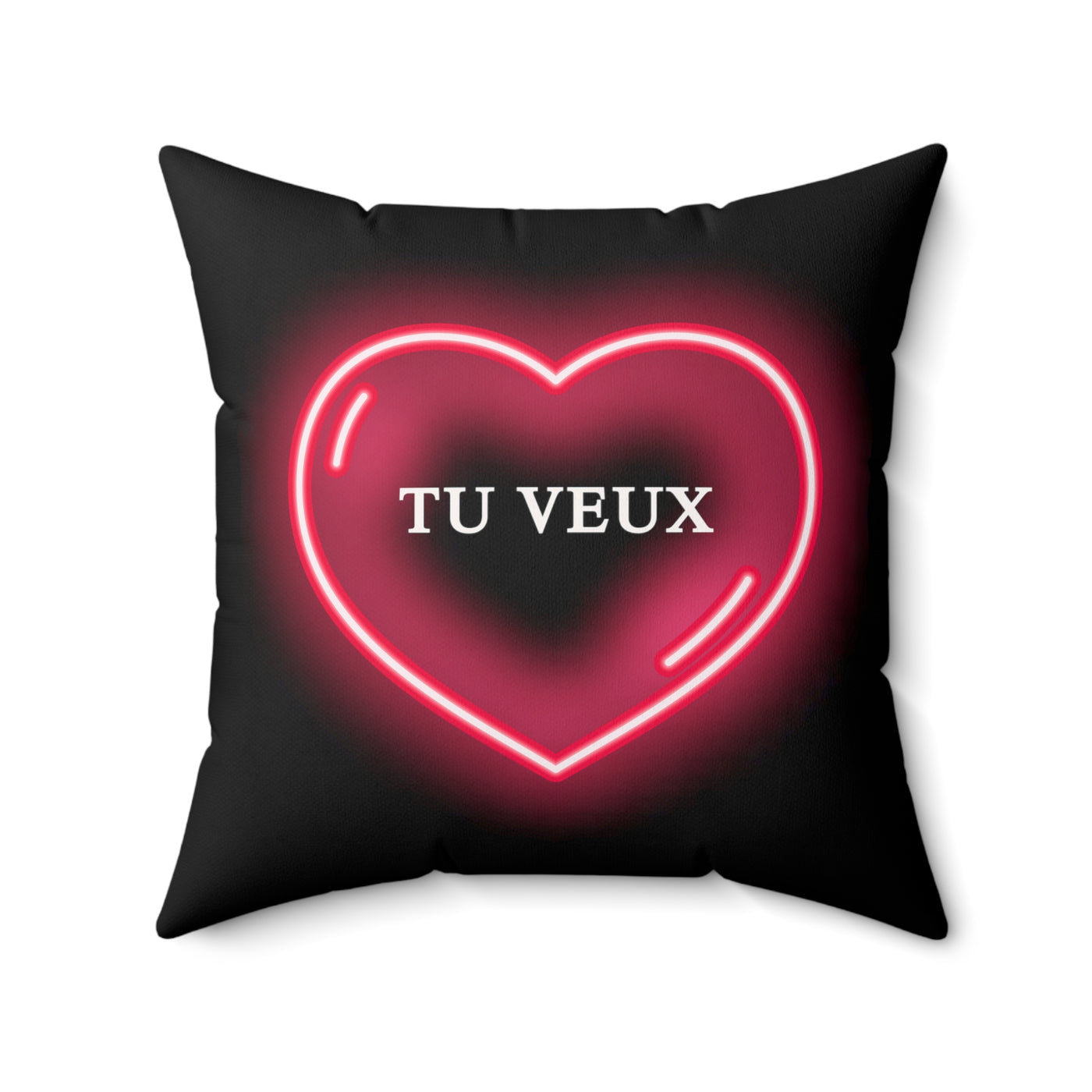 Love Mood Fantasy TU VEUX ou TU VEUX PAS? Spun Polyester Square Pillow
