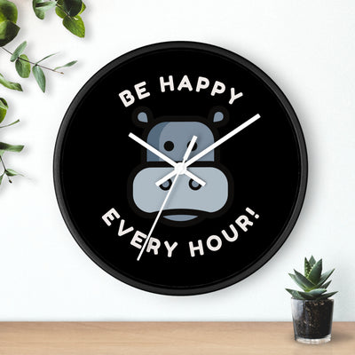 HIPPO HAPPINESS Wall Clock