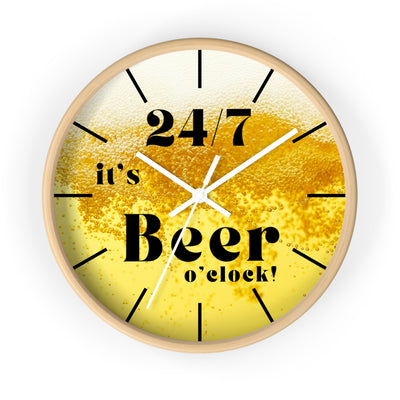 24/7 IT's BEER TIME Wall Clock