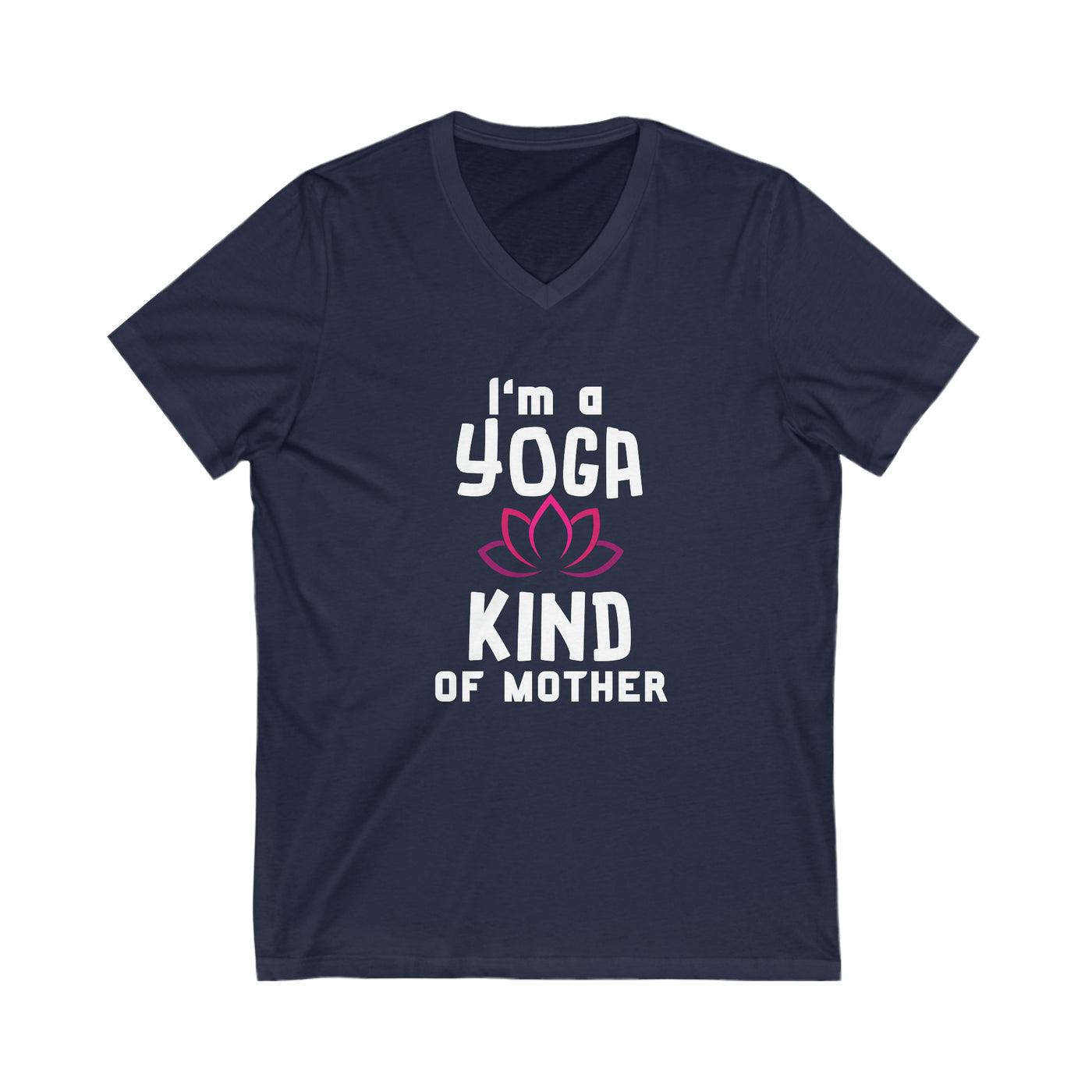 YOGA MOM VIBES Jersey Short Sleeve V-Neck Tee