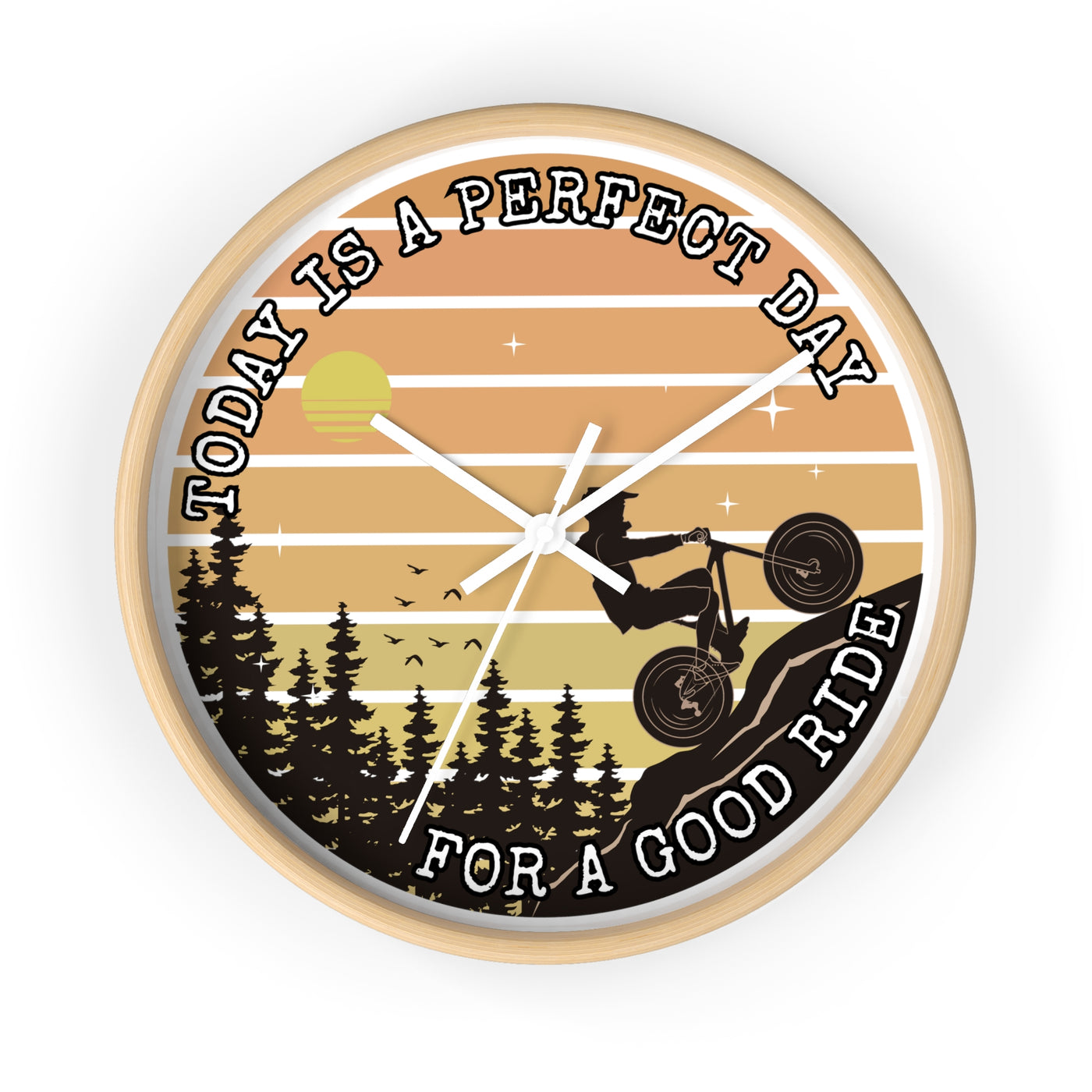 MOUNTAIN BIKE RIDE DAY Wall Clock