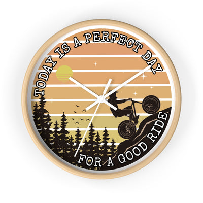 MOUNTAIN BIKE RIDE DAY Wall Clock