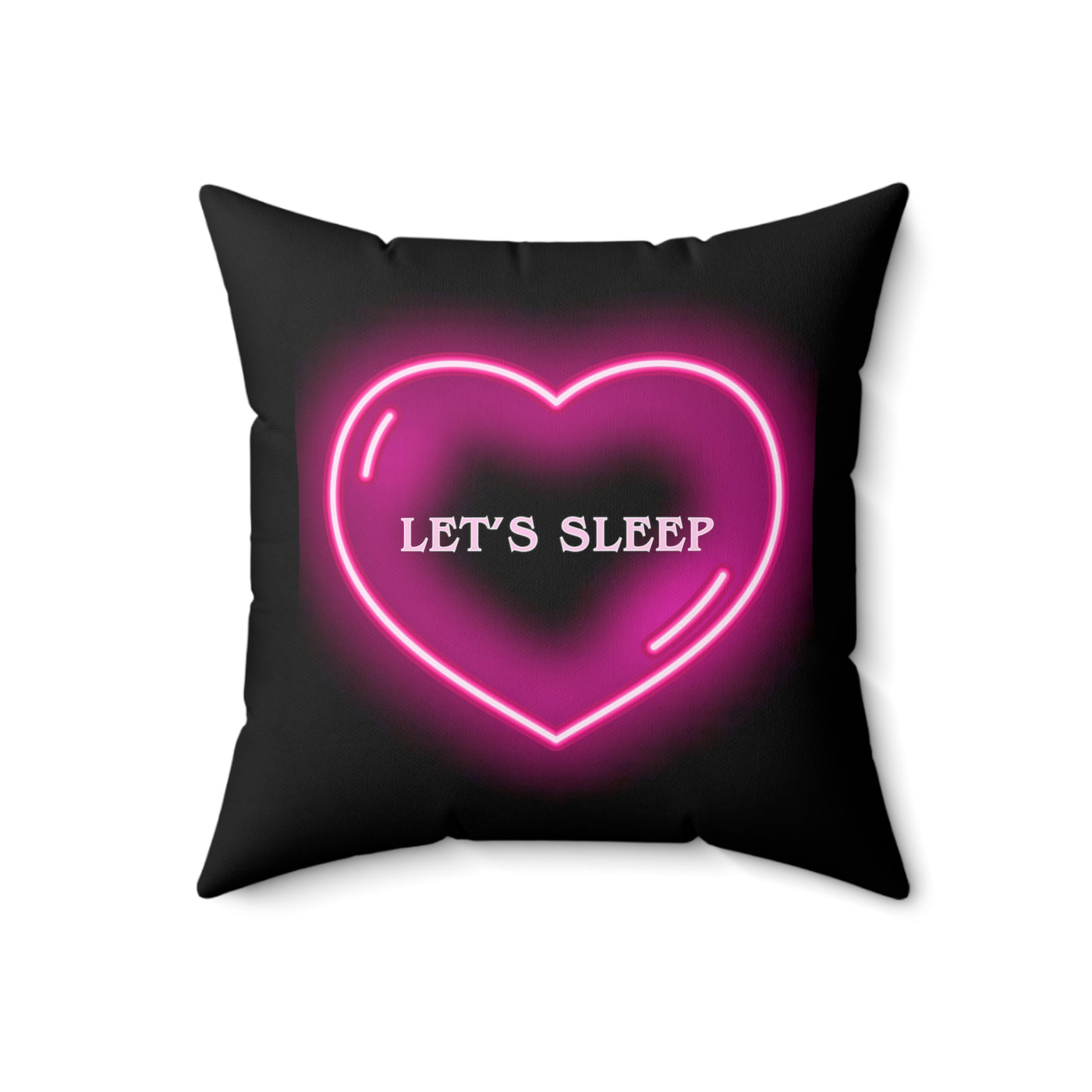 Love Mood Fantasy LOVE or KISS Spun Polyester Square Pillow
