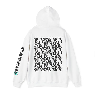 YES I RUN LIKE A GIRL. CATCH ME IF YOU CAN Unisex Heavy Blend™ Hooded Sweatshirt