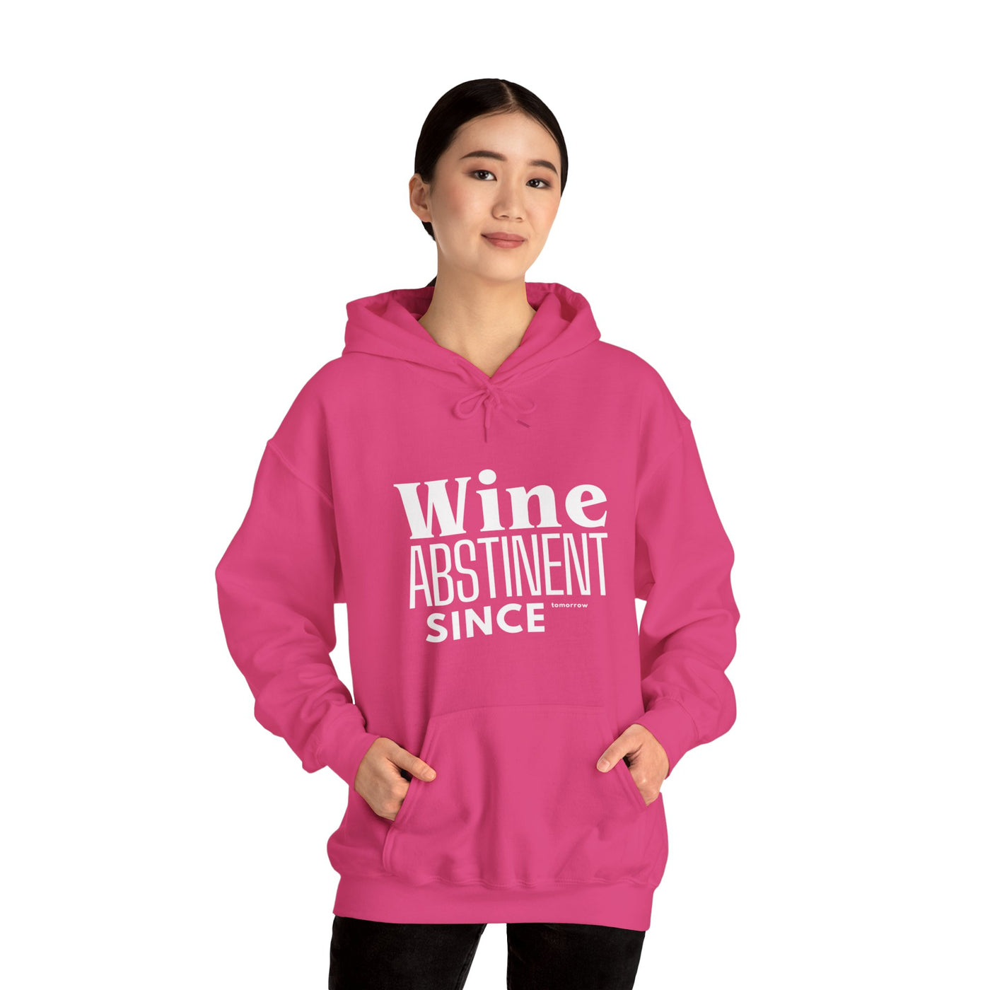 WINE ABSTINENT TOMORROW Unisex Heavy Blend™ Hooded Sweatshirt