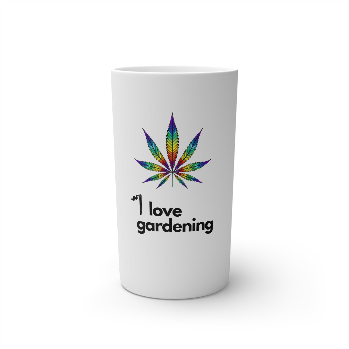 "I Love Gardening" White Conical Coffee Mugs (3oz, 8oz, 12oz)