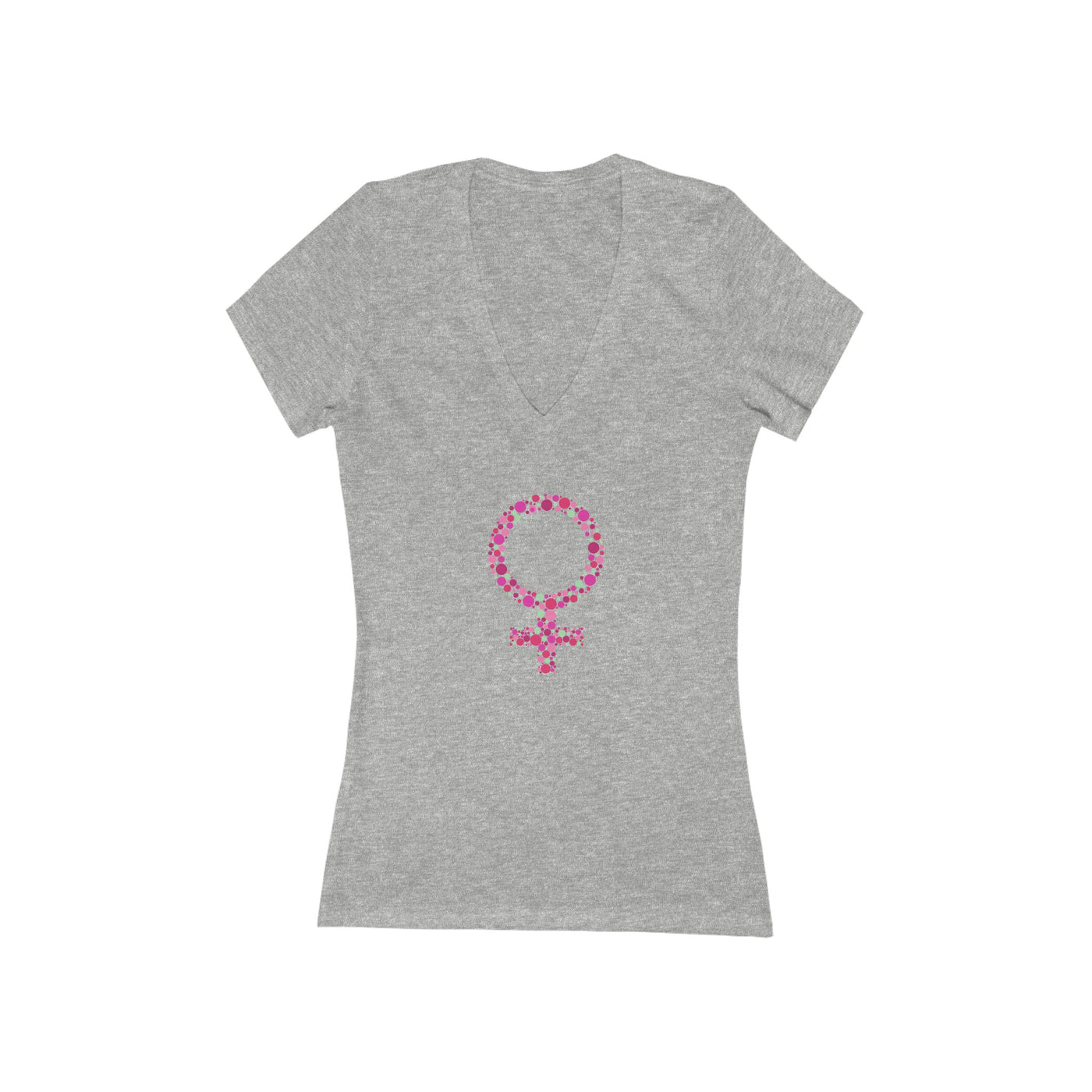 GODDESS Women's Jersey Short Sleeve Deep V-Neck Tee