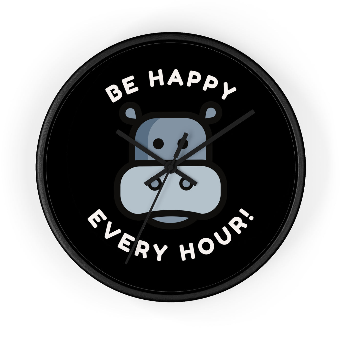 HIPPO HAPPINESS Wall Clock