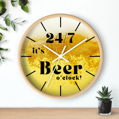 24/7 IT's BEER TIME Wall Clock