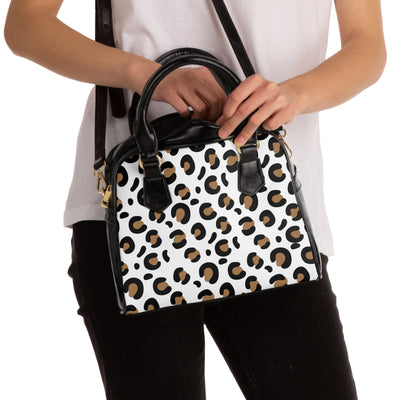 WHITE LEOPARD Shoulder Handbag