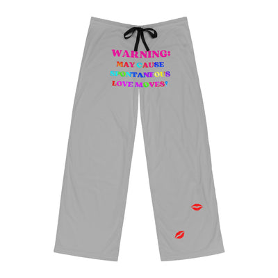 SPONTANEOUS WARNING LOVE Men's Pajama Pants (AOP)