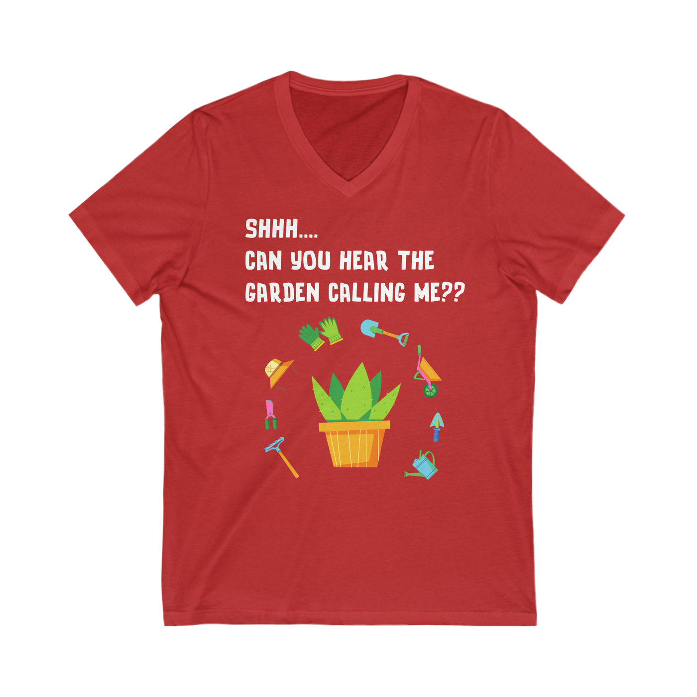 GARDEN WHISPERS Unisex Jersey Short Sleeve V-Neck Tee