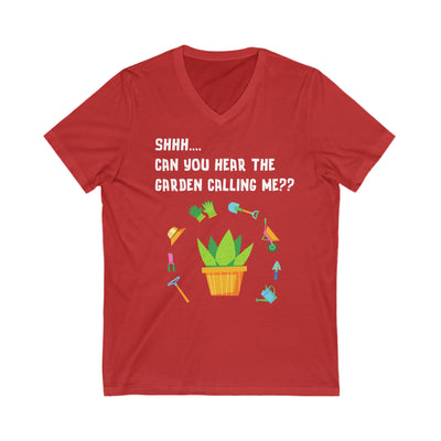 GARDEN WHISPERS Unisex Jersey Short Sleeve V-Neck Tee