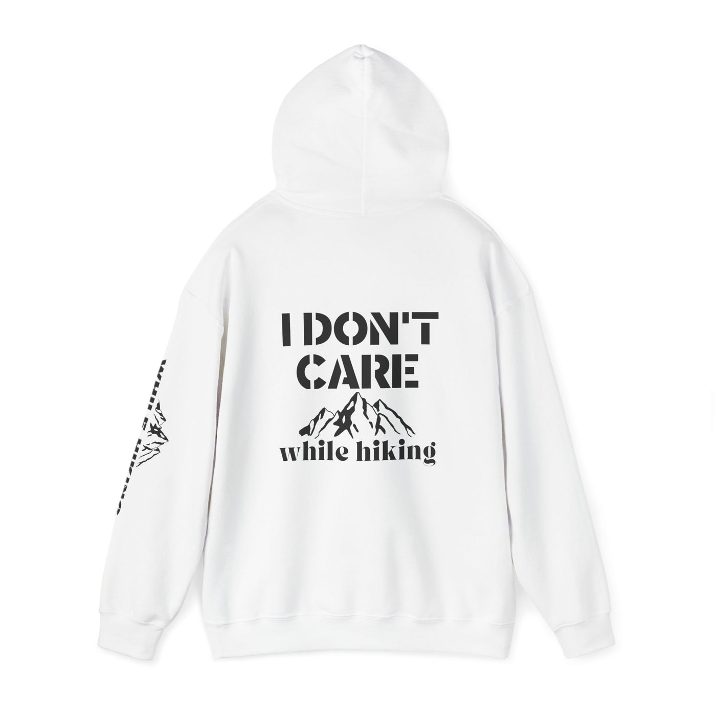 I DON'T CARE WHILE HIKING Unisex Heavy Blend™ Hooded Sweatshirt