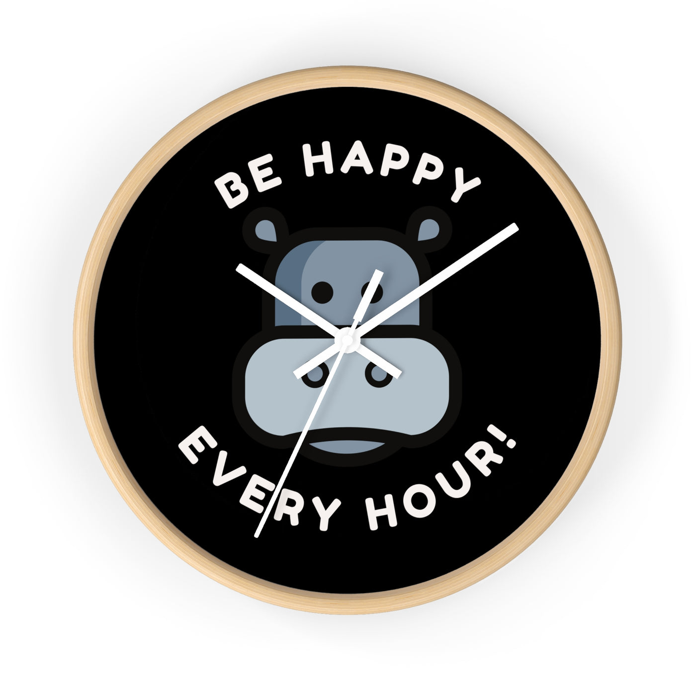 HIPPO HAPPINESS Wall Clock
