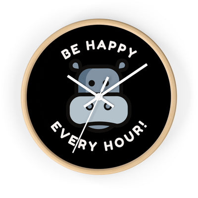HIPPO HAPPINESS Wall Clock