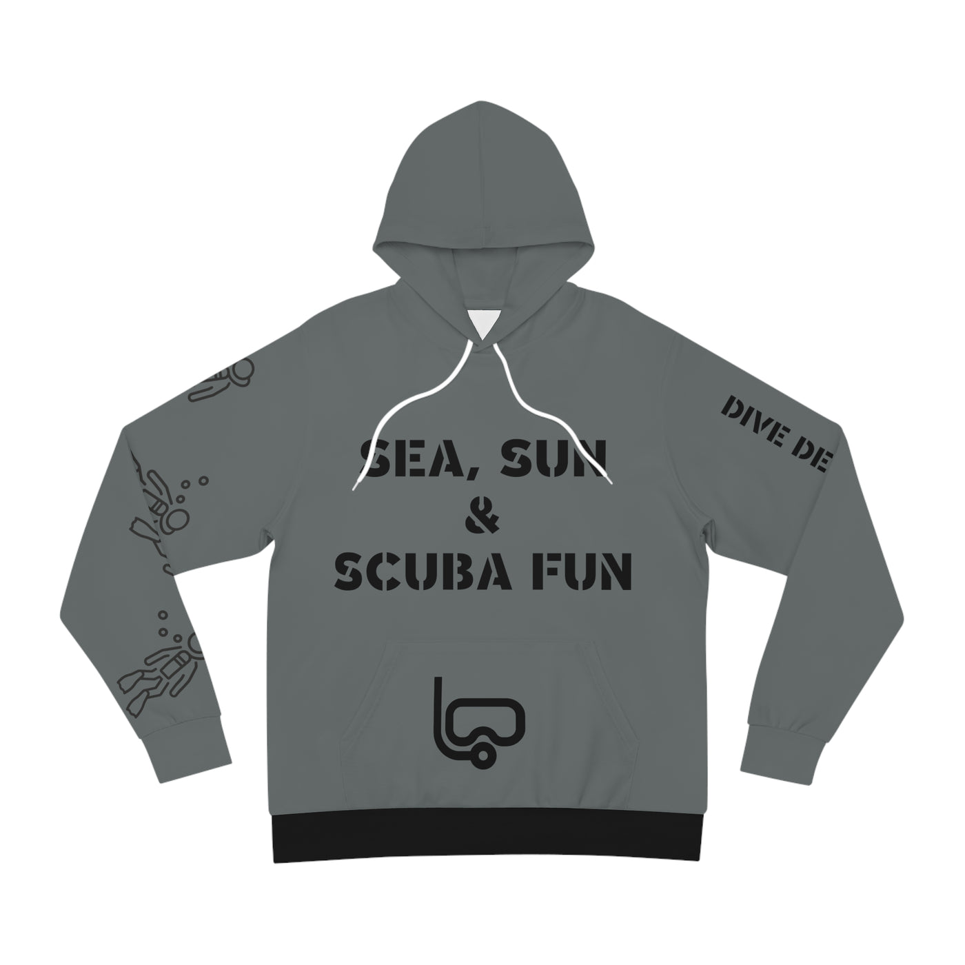 DIVE DEEP, DIVE HAPPY Fashion Hoodie (AOP)
