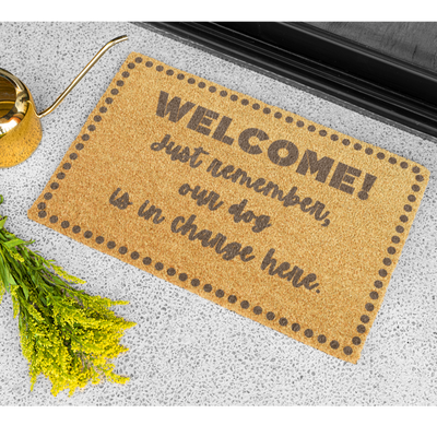 DOG IN CHARGE Doormat