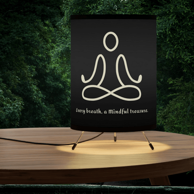 ZEN BREATH Tripod Shadow Lamp with High-Res Printed Shade