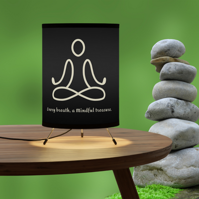 ZEN BREATH Tripod Shadow Lamp with High-Res Printed Shade