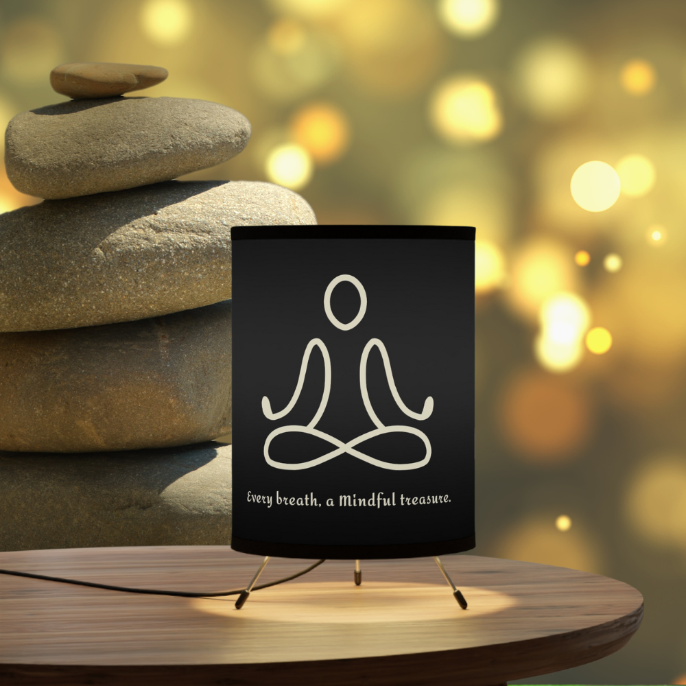 ZEN BREATH Tripod Shadow Lamp with High-Res Printed Shade