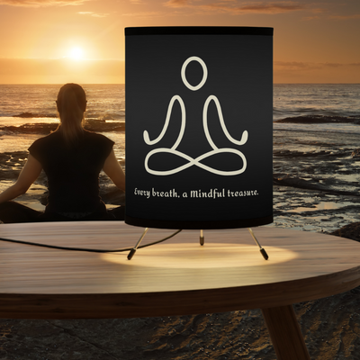 ZEN BREATH Tripod Shadow Lamp with High-Res Printed Shade