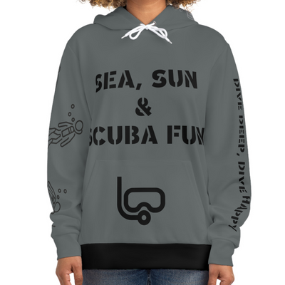 DIVE DEEP, DIVE HAPPY Fashion Hoodie (AOP)