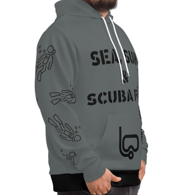 DIVE DEEP, DIVE HAPPY Fashion Hoodie (AOP)