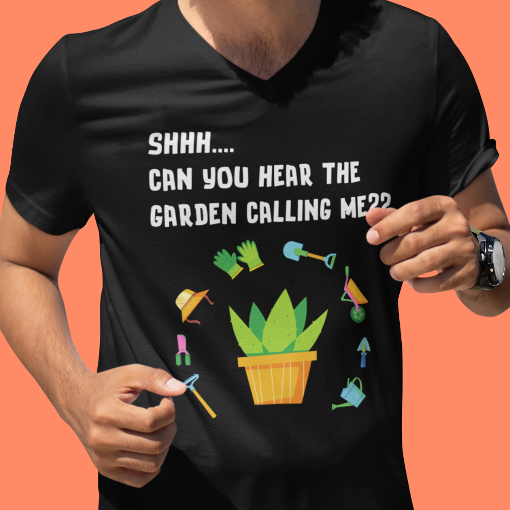 GARDEN WHISPERS Unisex Jersey Short Sleeve V-Neck Tee