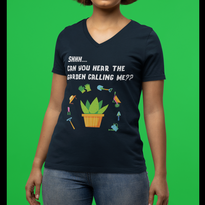 GARDEN WHISPERS Unisex Jersey Short Sleeve V-Neck Tee