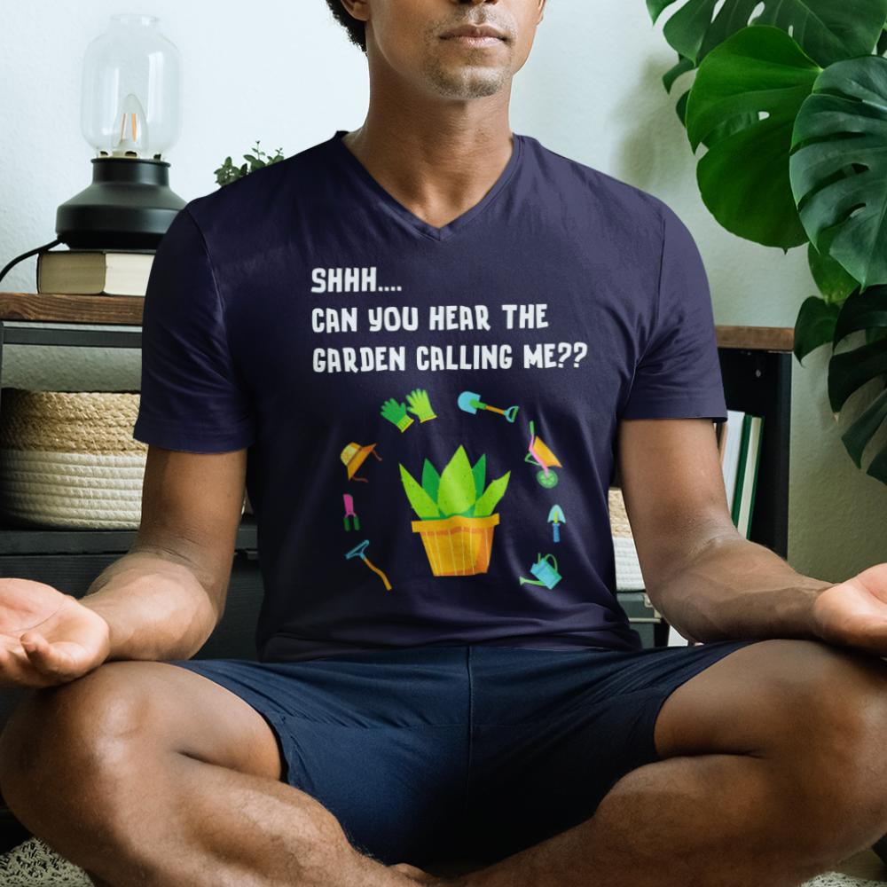 GARDEN WHISPERS Unisex Jersey Short Sleeve V-Neck Tee