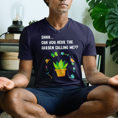 GARDEN WHISPERS Unisex Jersey Short Sleeve V-Neck Tee