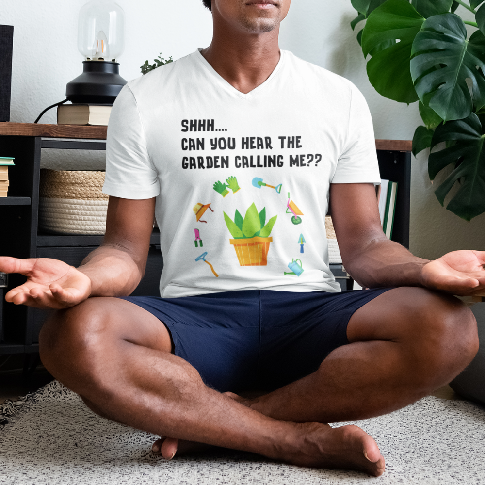 GARDEN WHISPERS Unisex Jersey Short Sleeve V-Neck Tee