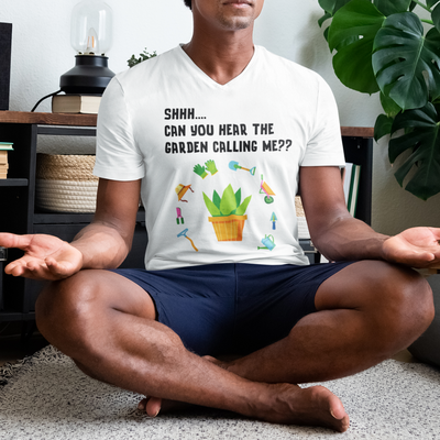 GARDEN WHISPERS Unisex Jersey Short Sleeve V-Neck Tee