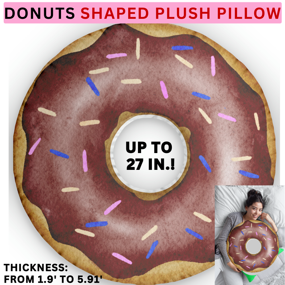 SWEET DREAMS DONUT Custom Shaped Pillows - Up to 27 inches
