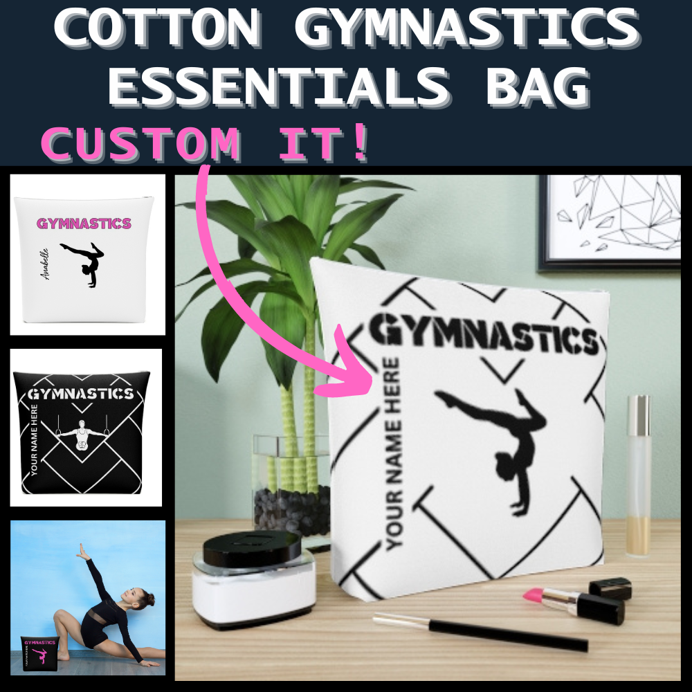 PERSONALIZED GYMNASTICS ESSENTIALS and Cosmetic Cotton Bag