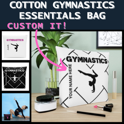 PERSONALIZED GYMNASTICS ESSENTIALS and Cosmetic Cotton Bag