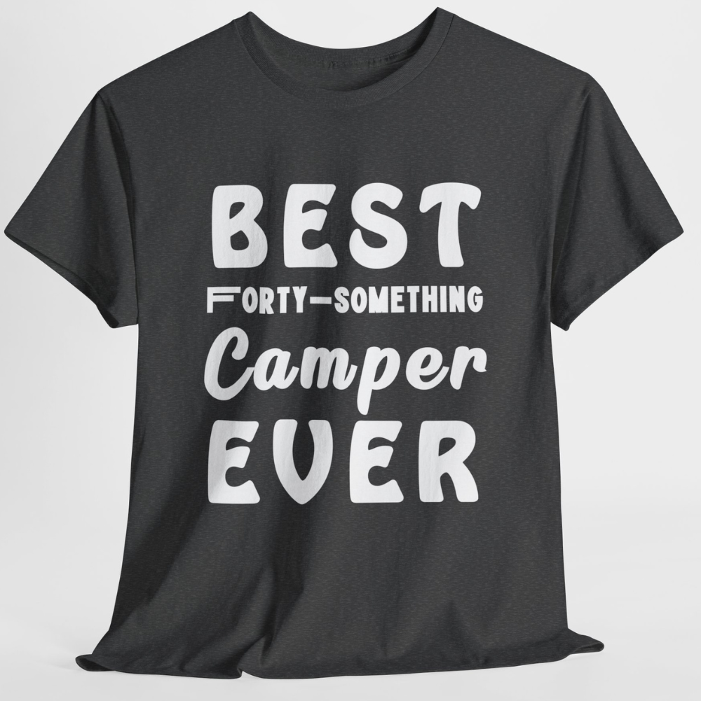 FORTY-SOMETHING CAMPER CHAMPION Unisex Heavy Cotton Tee